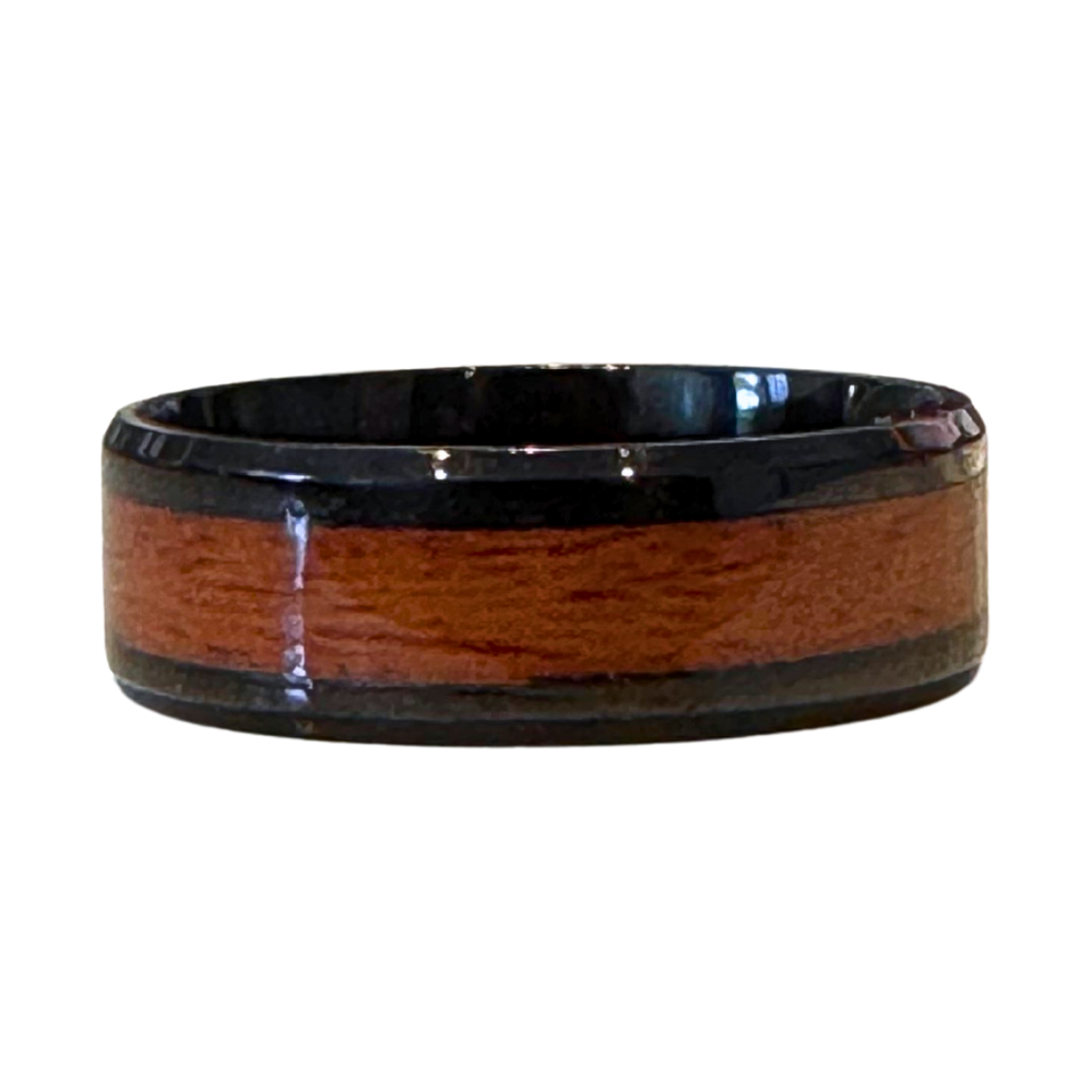 Bague noir et noyer